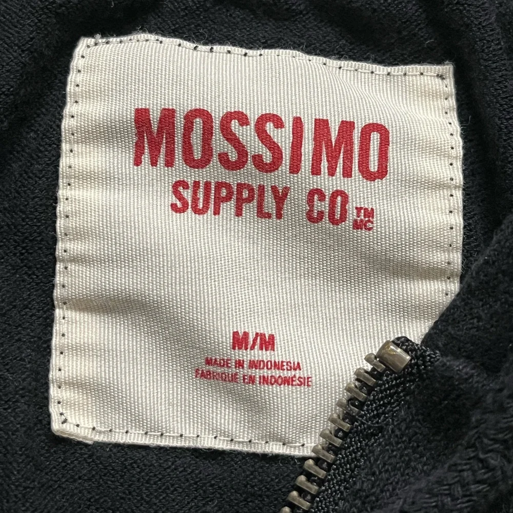 Mossimo Black Zip-Up Hooded Sweatshirt - Picture 3 of 3